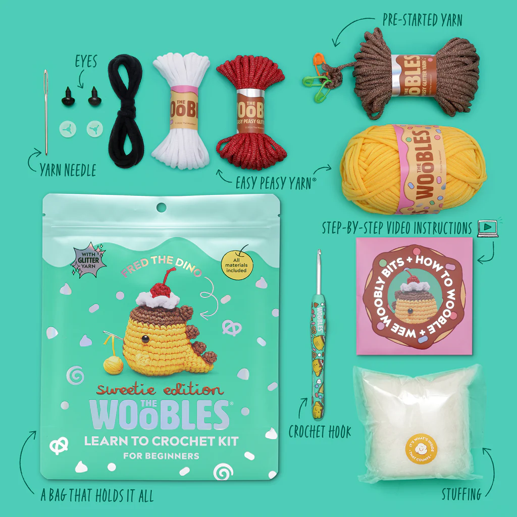 Fred The Dino: Sweetie Edition Crochet Kit - Image 2